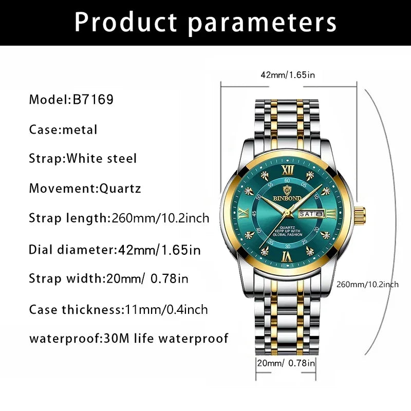 Casual movimento de negócios moda quartzo relógios de pulso ouro diamante relógio masculino luxo relógios automáticos presentes dos homens relojes